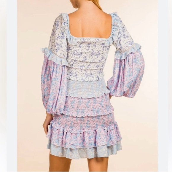 Floral Ruffle Mini Dress - Picture 2 of 4